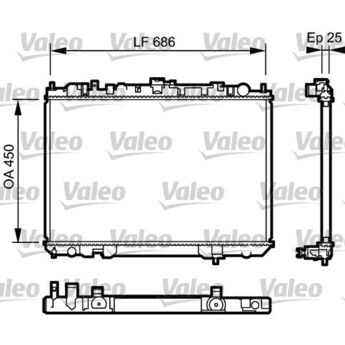 Valeo Motorkühler 735081 Valeo Motorkühler 735081