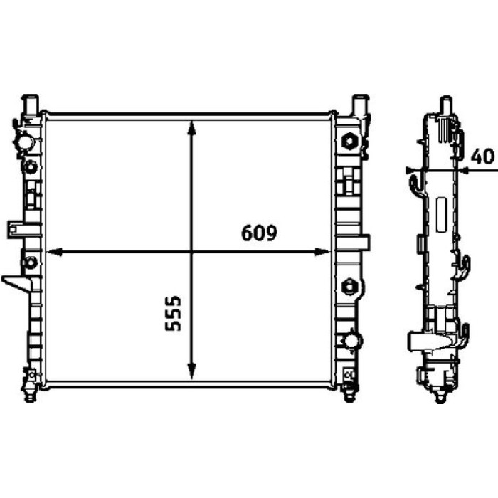 MAHLE Kühler, Motorkühlung CR 553 000S MAHLE Kühler, Motorkühlung CR 553 000S