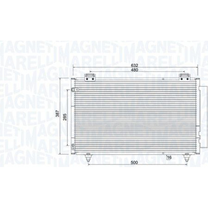 Magneti Marelli Klimakondensator 350203925000 Magneti Marelli Klimakondensator 350203925000
