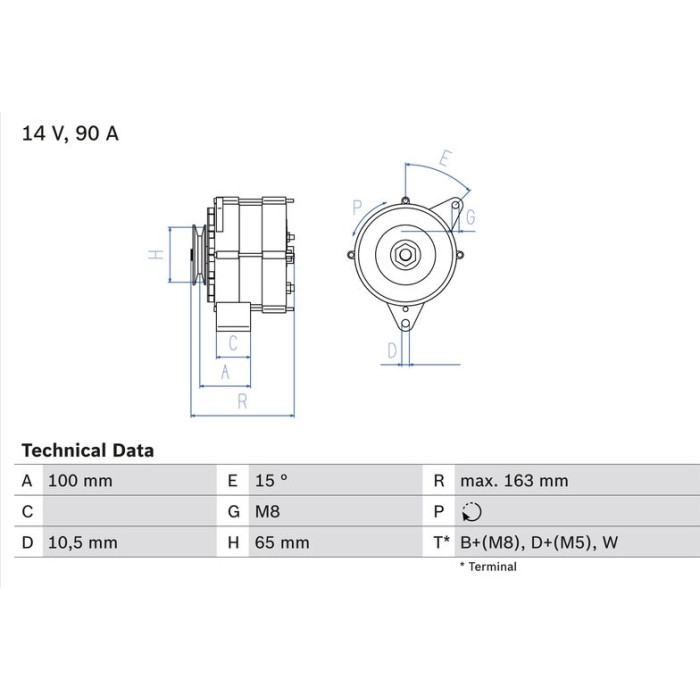 Bosch Lichtmaschine 0 986 036 790 Bosch Lichtmaschine 0 986 036 790