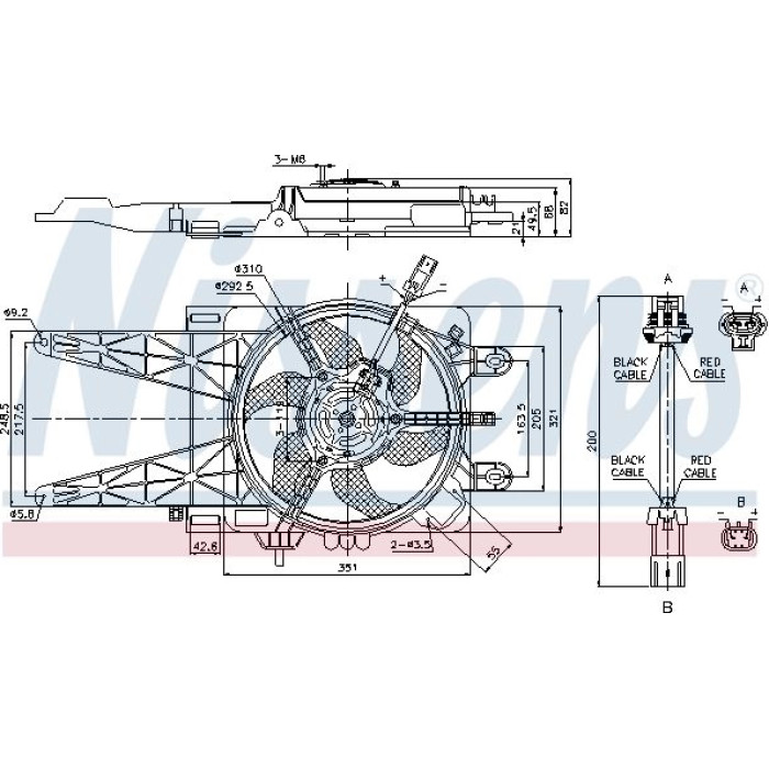 Nissens Kühlerlüfter PKW 85051 Nissens Kühlerlüfter PKW 85051