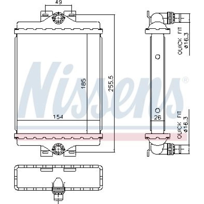 Nissens Wasserkühler PKW 606296 Nissens Wasserkühler PKW 606296