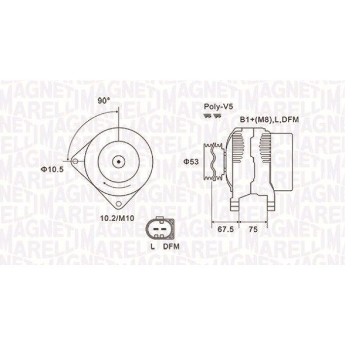 Magneti Marelli Lichtmaschine 063731756010 Magneti Marelli Lichtmaschine 063731756010
