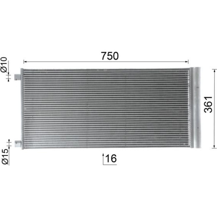 Kondensator, Klimaanlage AC 1124 000P Kondensator, Klimaanlage AC 1124 000P