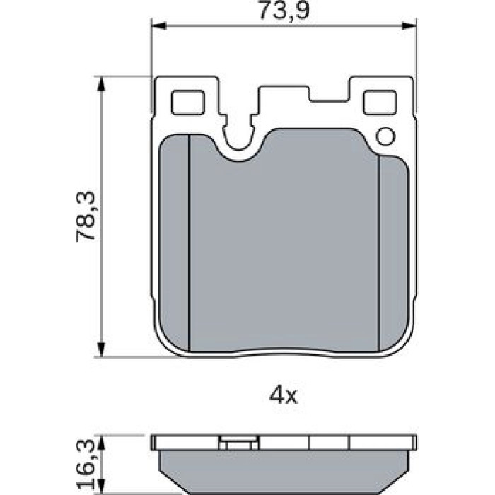 Bosch Bremsbelagsatz 0 986 424 755 Bosch Bremsbelagsatz 0 986 424 755