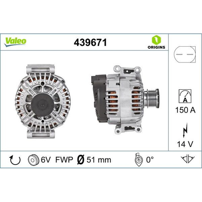 Valeo Lichtmaschine 439671 Valeo Lichtmaschine 439671