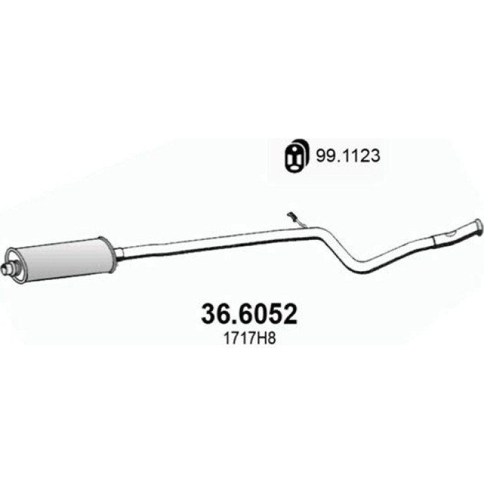 ASSO Mittelschalldämpfer 36.6052 ASSO Mittelschalldämpfer 36.6052