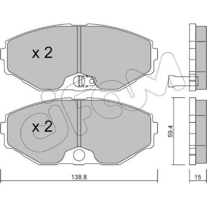 CIFAM Bremsbelagsatz, Scheibenbremse 822-405-0