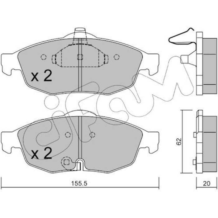 CIFAM Bremsbelagsatz, Scheibenbremse 822-715-0 CIFAM Bremsbelagsatz, Scheibenbremse 822-715-0