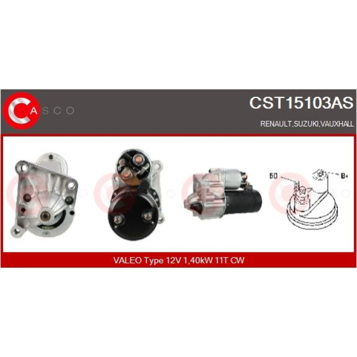 CASCO Anlasser CST15103AS CASCO Anlasser CST15103AS