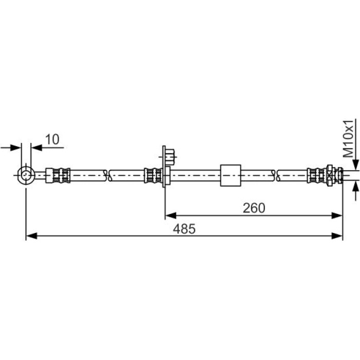 Bosch Bremsschlauch Vorderachse 1987481054 Bosch Bremsschlauch Vorderachse 1987481054