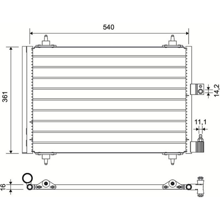 Valeo Klimakondensator 817667 Valeo Klimakondensator 817667