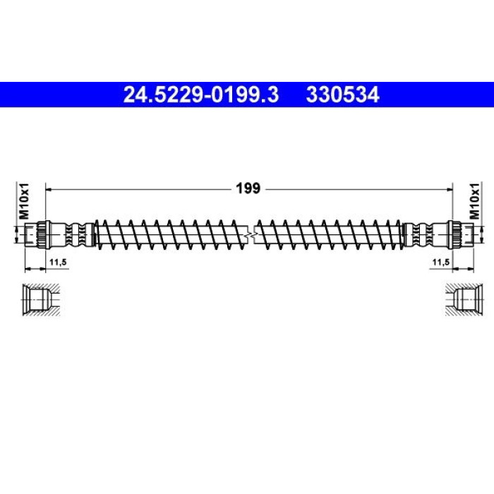 ATE Bremsschlauch 24.5229-0199.3 ATE Bremsschlauch 24.5229-0199.3
