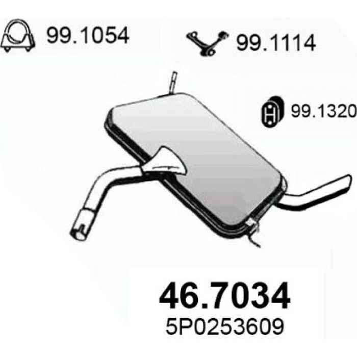 ASSO Endschalldämpfer 46.7034 ASSO Endschalldämpfer 46.7034