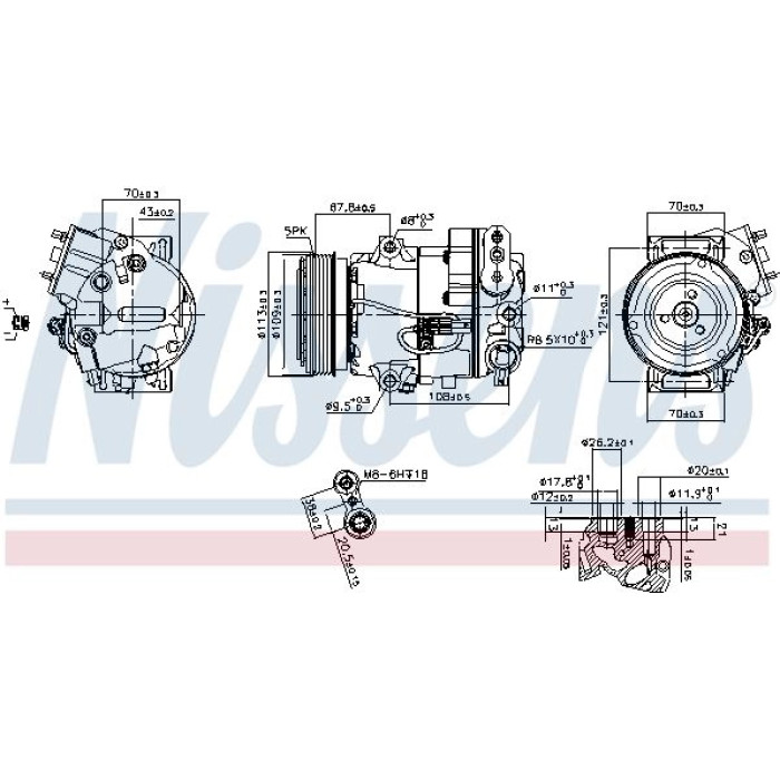Nissens Klimakompressor PKW 890266 Nissens Klimakompressor PKW 890266