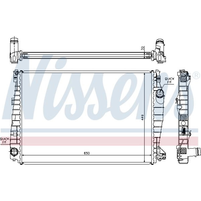 Nissens Wasserkühler PKW 60061 Nissens Wasserkühler PKW 60061
