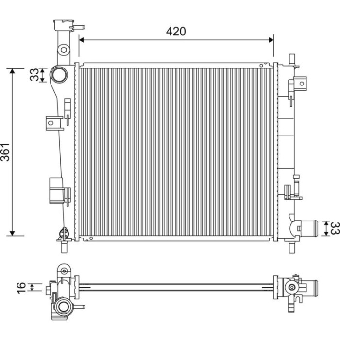 Valeo Motorkühler 701223