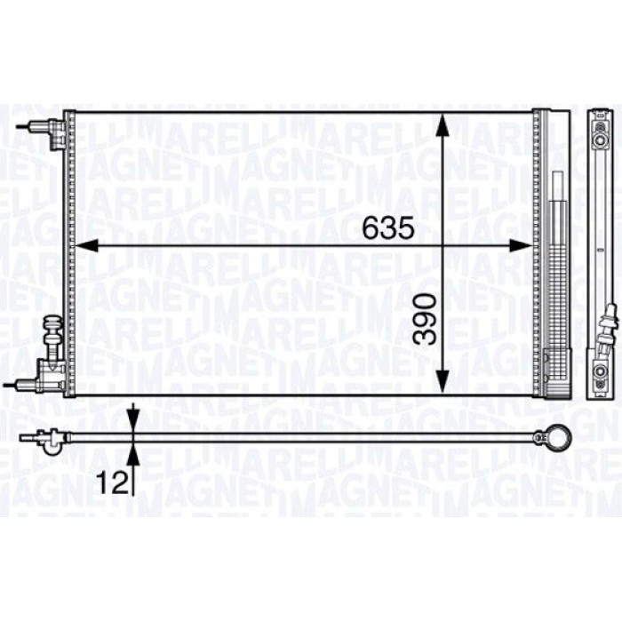 Magneti Marelli Klimakondensator 350203713000 Magneti Marelli Klimakondensator 350203713000