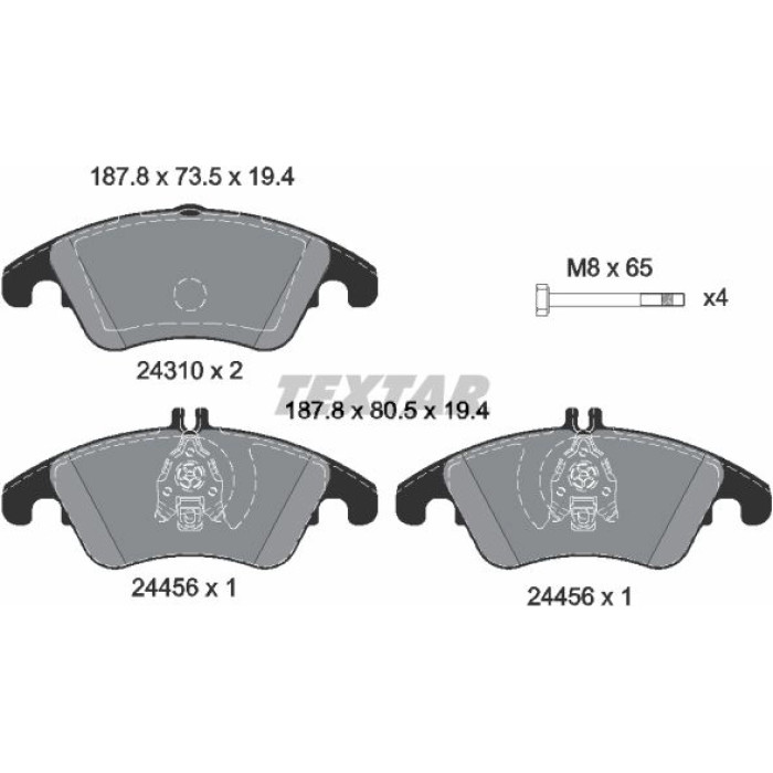Textar Bremsbelagsatz 2431001 Textar Bremsbelagsatz 2431001