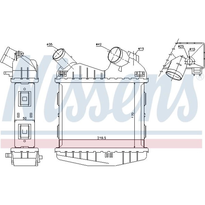 Nissens Ladeluftkühler PKW 96499 Nissens Ladeluftkühler PKW 96499