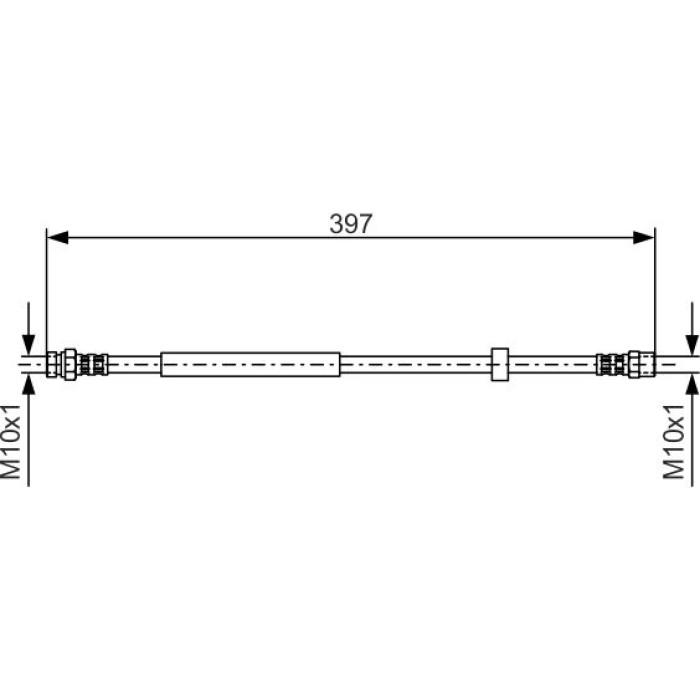 Bosch Bremsschlauch Hinterachse 1987476714 Bosch Bremsschlauch Hinterachse 1987476714