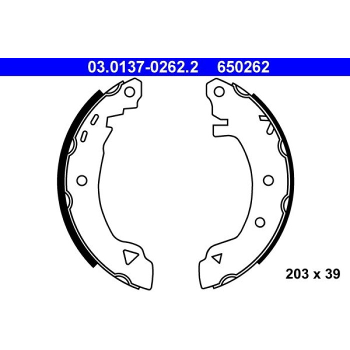 ATE Bremsbacken 03.0137-0262.2 ATE Bremsbacken 03.0137-0262.2