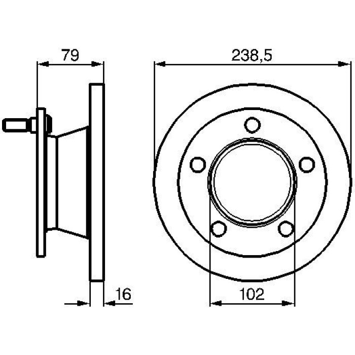 Bosch Bremsscheibe Vorderachse 0 986 478 357 Bosch Bremsscheibe Vorderachse 0 986 478 357