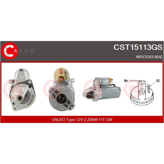 CASCO Anlasser CST15113GS CASCO Anlasser CST15113GS