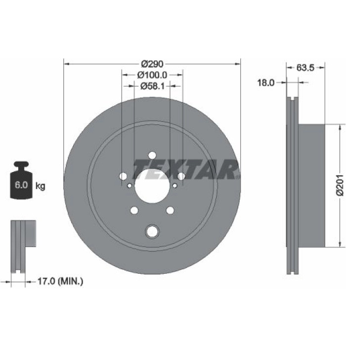 Textar Bremsscheibe 92270903 Textar Bremsscheibe 92270903