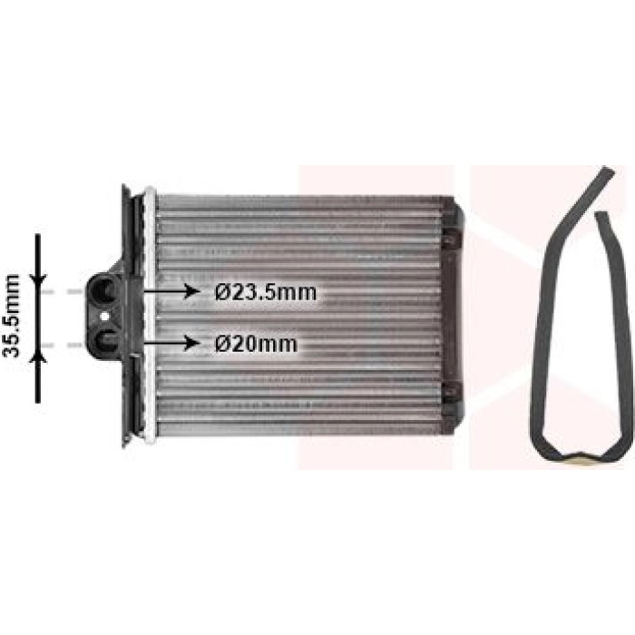 Van Wezel Heizungswärmetauscher 37006217 Van Wezel Heizungswärmetauscher 37006217