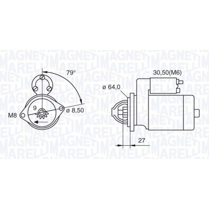 Magneti Marelli Anlasser 063521074370 Magneti Marelli Anlasser 063521074370