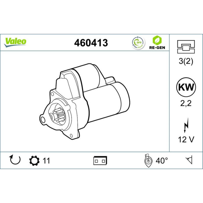 Valeo Anlasser 460413 Valeo Anlasser 460413