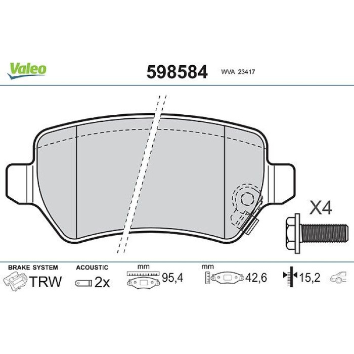Valeo Bremsbelagsatz 598584