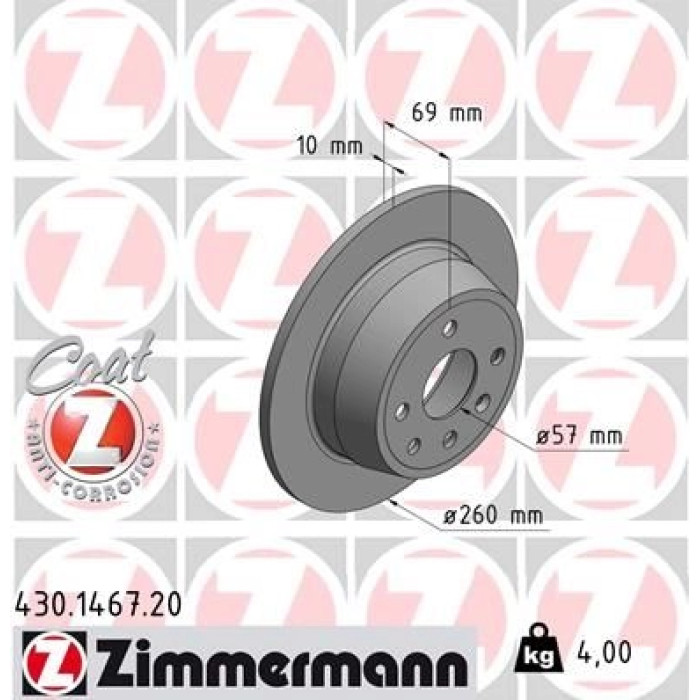 Zimmermann Bremsscheibe 430.1467.20 Zimmermann Bremsscheibe 430.1467.20