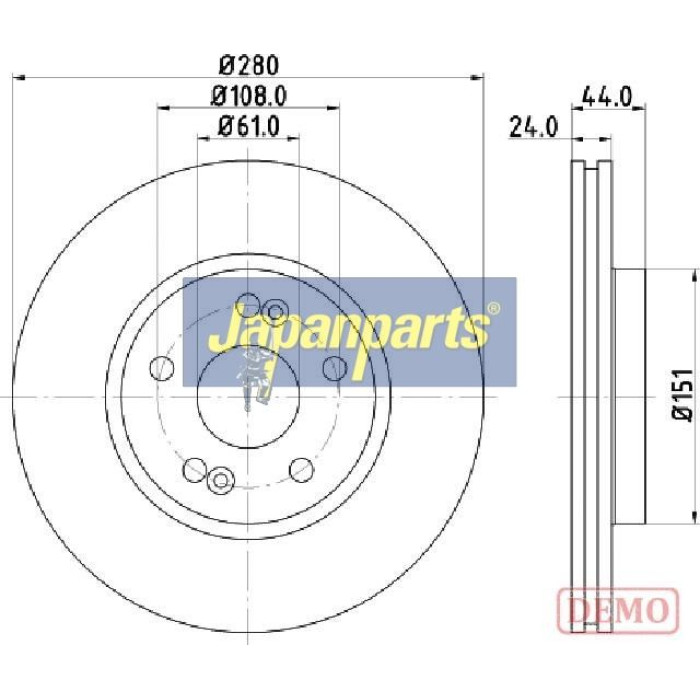 Japanparts Bremsscheibe DI-0710C