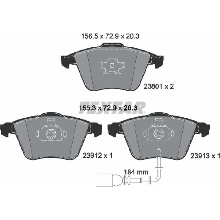 Textar Bremsbelagsatz 2380101 Textar Bremsbelagsatz 2380101