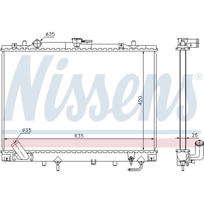 Nissens Wasserkühler PKW 68154 Nissens Wasserkühler PKW 68154