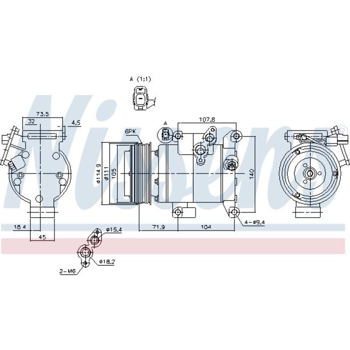 Nissens Klimakompressor PKW 890045 Nissens Klimakompressor PKW 890045