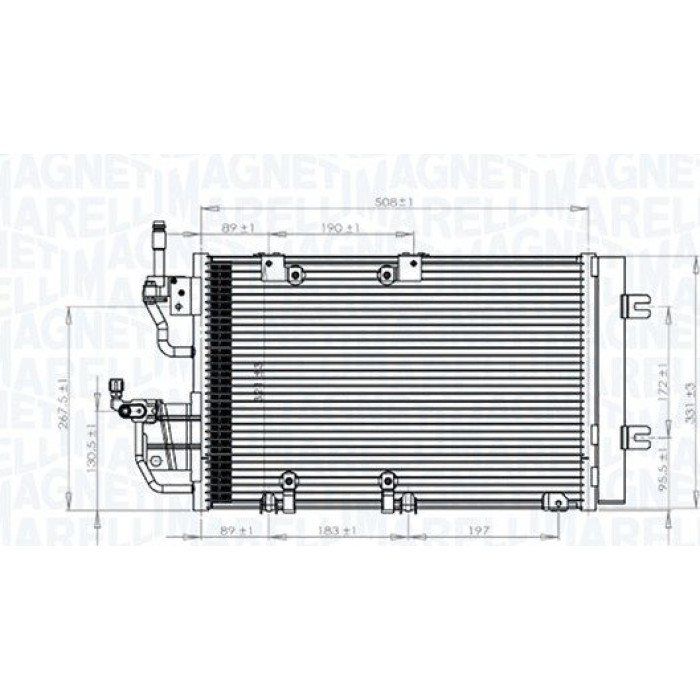 Magneti Marelli Klimakondensator 350203771000 Magneti Marelli Klimakondensator 350203771000