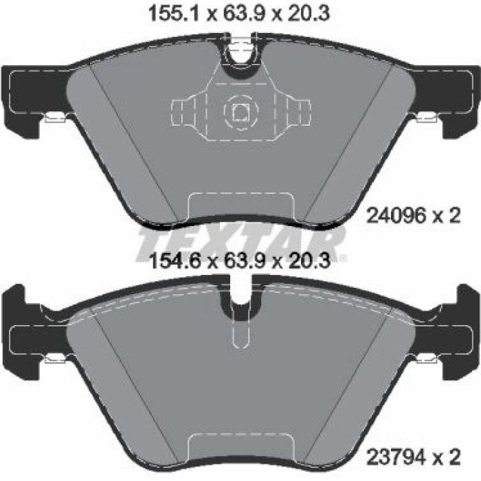2409601 Textar Bremsbelagsatz 2409601 2409601 Textar Bremsbelagsatz 2409601