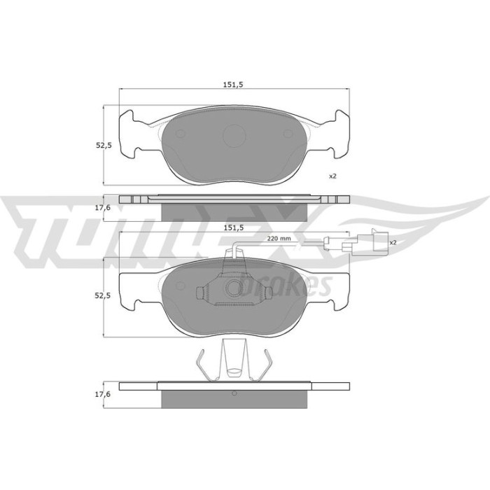TX 10-711 TOMEX brakes Bremsbelagsatz, Scheibenbremse TX 10-711 TX 10-711 TOMEX brakes Bremsbelagsatz, Scheibenbremse TX 10-711