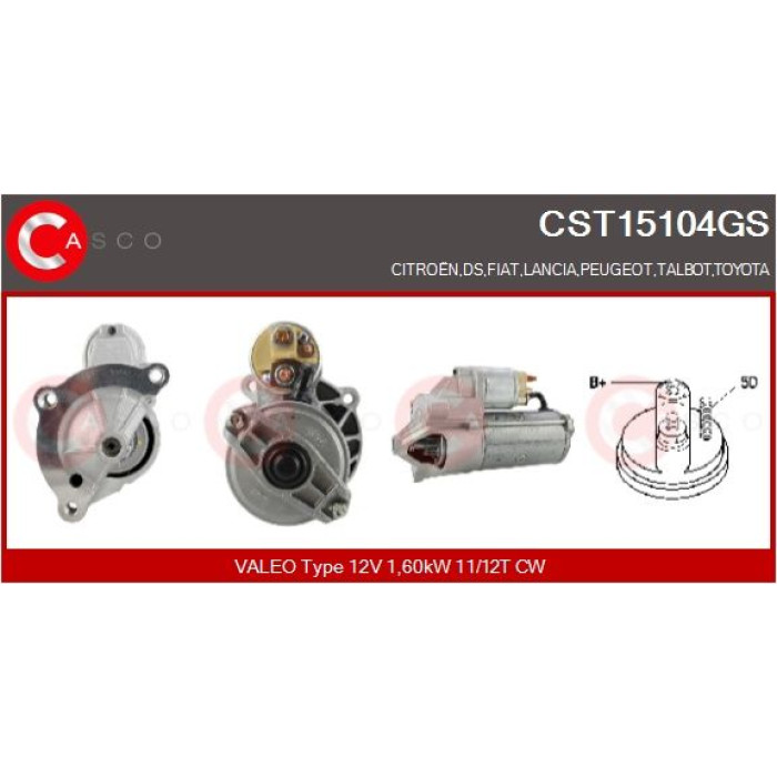CASCO Anlasser CST15104GS CASCO Anlasser CST15104GS