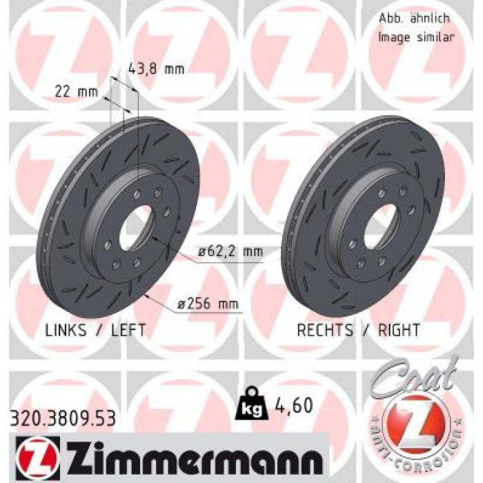 Zimmermann Bremsscheibe 320.3809.53 Zimmermann Bremsscheibe 320.3809.53