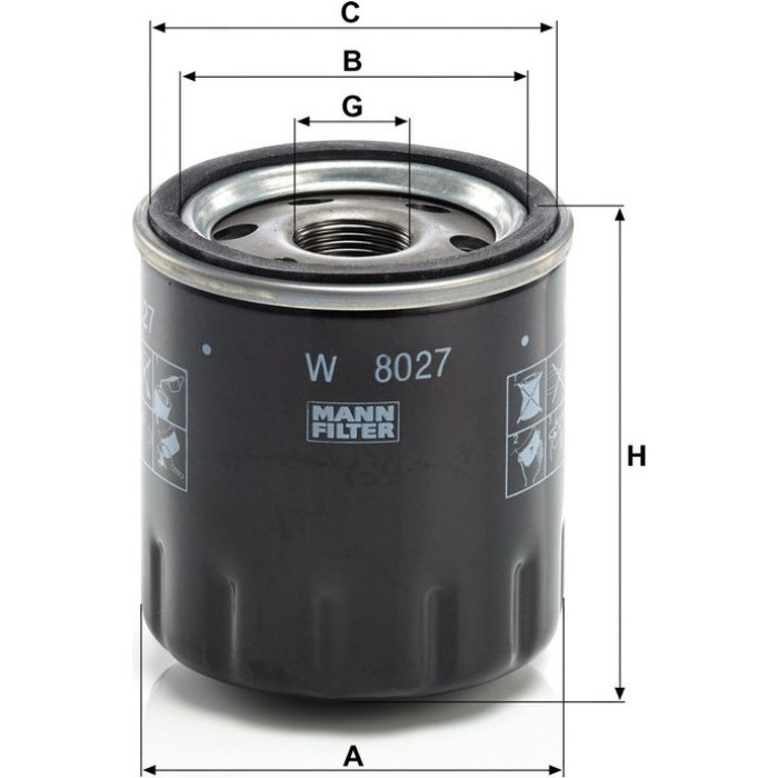 MANN-FILTER Ölfilter W 8027 MANN-FILTER Ölfilter W 8027