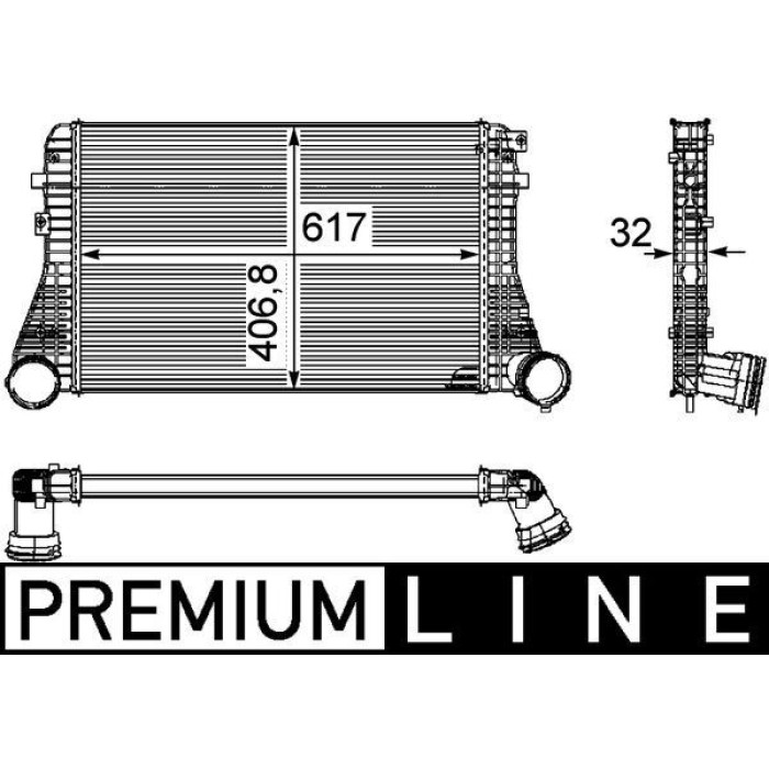 MAHLE Ladeluftkühler CI 161 000P MAHLE Ladeluftkühler CI 161 000P