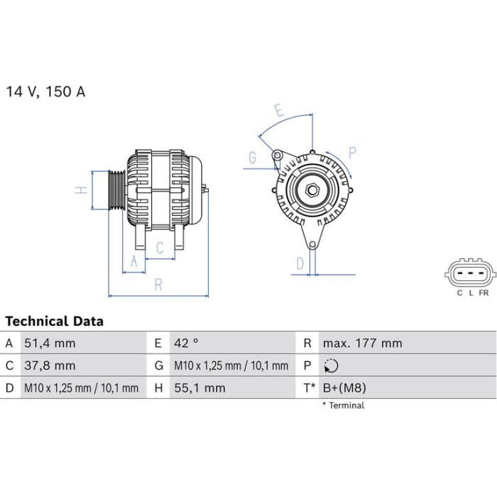 Bosch Lichtmaschine 0 986 086 610 Bosch Lichtmaschine 0 986 086 610