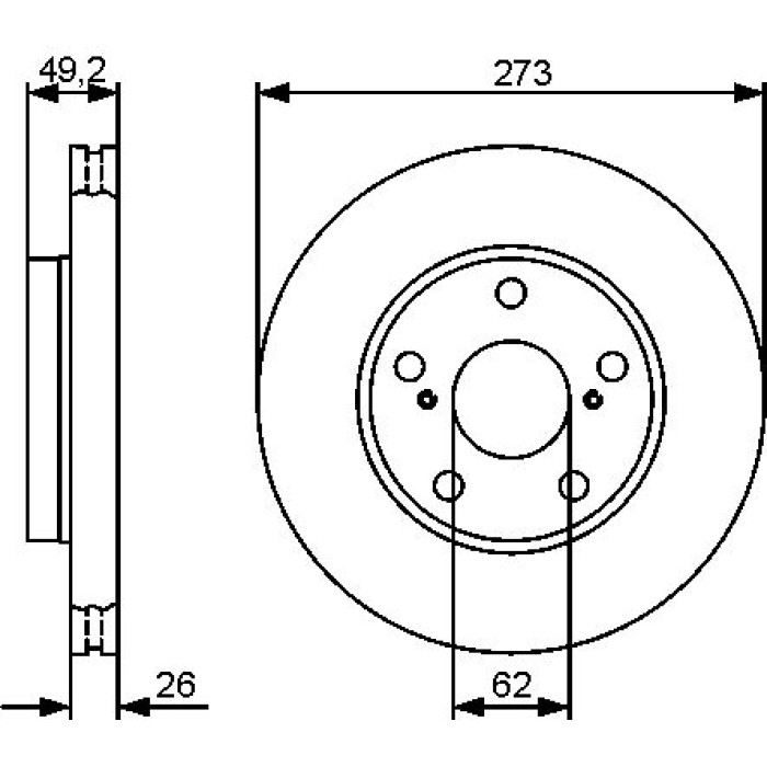 Bosch Bremsscheibe Vorderachse 0 986 479 425 Bosch Bremsscheibe Vorderachse 0 986 479 425