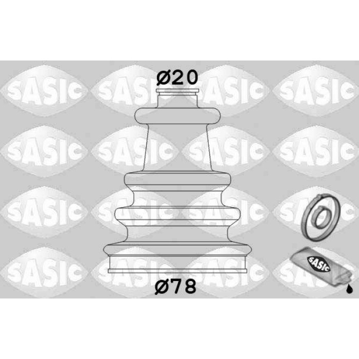 2933743 SASIC Faltenbalgsatz, Antriebswelle 2933743 2933743 SASIC Faltenbalgsatz, Antriebswelle 2933743