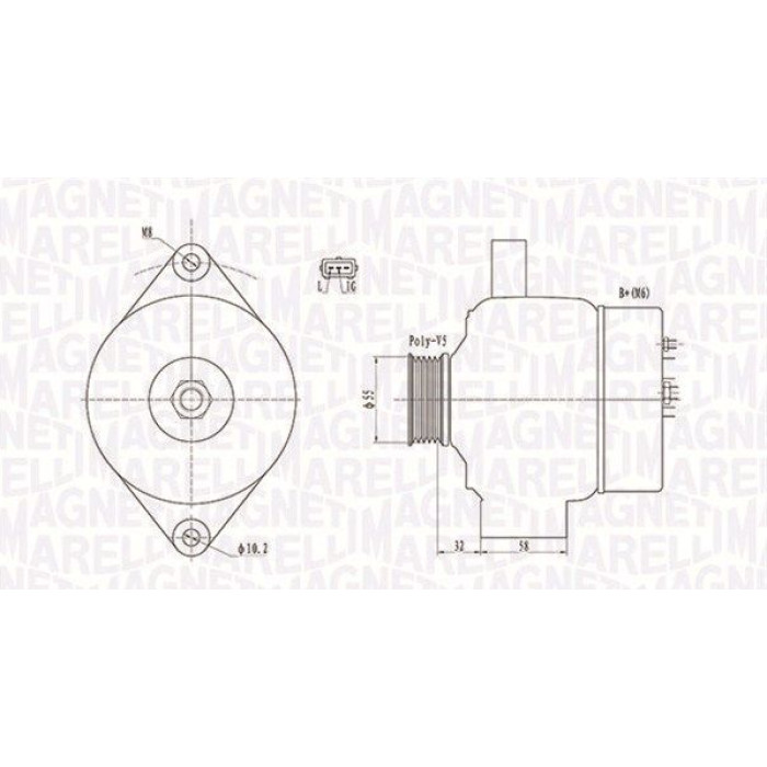 Magneti Marelli Lichtmaschine 063732026010 Magneti Marelli Lichtmaschine 063732026010
