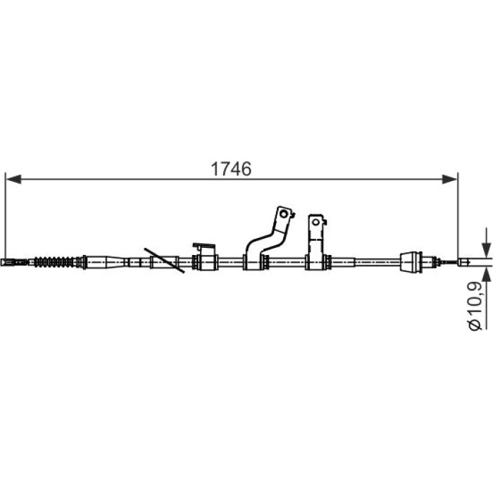 Bosch Handbremsseil links 1987482572 Bosch Handbremsseil links 1987482572